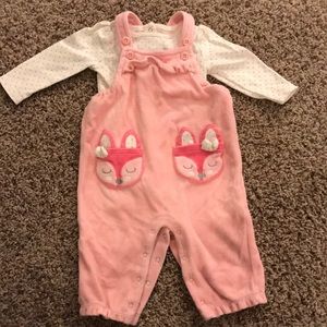 Koala baby fox overall bibs, 6 month